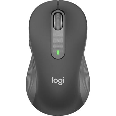 Logitech Signature M650 L Full Size Wireless Mouse - For Large Sized Hands, 2-Year Battery, Silent Clicks, Customizable Side Buttons, Bluetooth, Multi-Device Compatibility (Graphite) - 910-006231