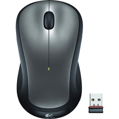 Logitech M310 Wireless Mouse, 2.4 GHz with USB Nano Receiver, 1000 DPI Optical Tracking, 18 Month Battery, Ambidextrous, Compatible with PC, Mac, Laptop, Chromebook (SILVER) - 910-001675