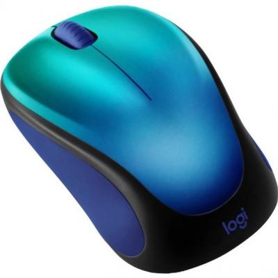 Logitech Design Collection Limited Edition Wireless Mouse with Colorful Designs - USB Unifying Receiver, 12 months AA Battery Life, Portable &amp; Lightweight, Easy Plug &amp; Play with Universal Compatibility - BLUE AURORA - 910-006118