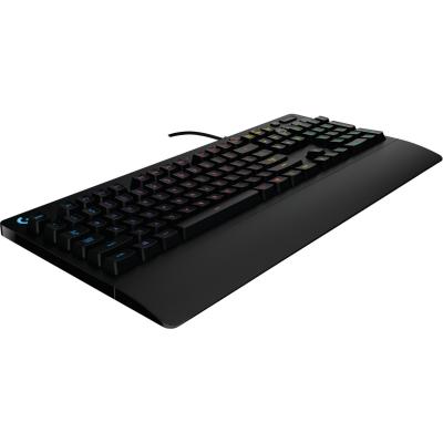 Logitech G213 Prodigy Gaming Keyboard - Wired RGB Backlit Keyboard with Mech-dome Keys, Palm Rest, Adjustable Feet, Media Controls, USB, Compatible with Windows - 920-008083