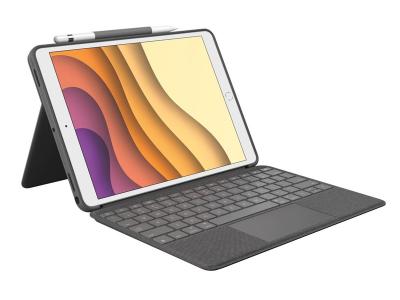 Logitech Combo Touch Keyboard/Cover Case iPad (7th Generation), iPad (9th Generation), iPad (8th Generation) Tablet - 920-009608