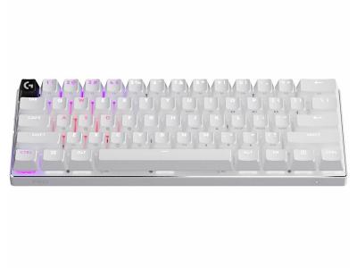 Logitech G PRO X 60 LIGHTSPEED Wireless Gaming Keyboard, Ultra Compact TKL 60% Mechanical Keyboard for Windows PC, LIGHTSYNC RGB, Dual-Shot PBT Keycaps, GX Optical Tactile Switches, White - 920-011921