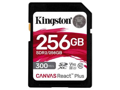 Kingston Canvas React Plus SDR2 256 GB Class 10/UHS-II (U3) V90 SDXC