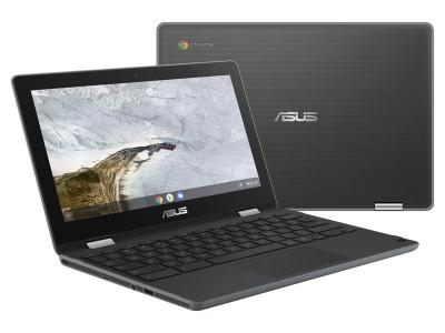 Asus Chromebook Flip C214 C214MA-C1R-CA 11.6&quot; Touchscreen Rugged Convertible 2 in 1 Chromebook - HD - 1366 x 768 - Intel Celeron N4020 Dual-core (2 Core) 1.10 GHz - 4 GB Total RAM - 32 GB Flash Memory - Dark Gray