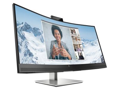 HP E34m G4 34&quot; Class Webcam WQHD Curved Screen LCD Monitor - 21:9 - Black