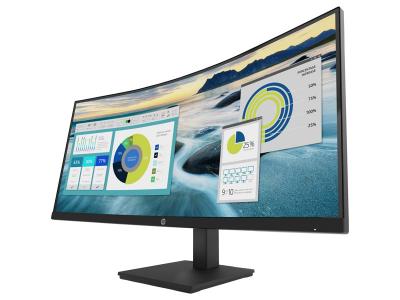 HP P34HC G4 34&quot; Class WQHD Curved Screen LCD Monitor - 21:9 - Black