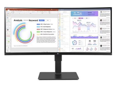 LG Ultrawide 34BQ77QB-B 34&quot; Class UW-QHD Curved Screen LED Monitor - 21:9 - Textured Black