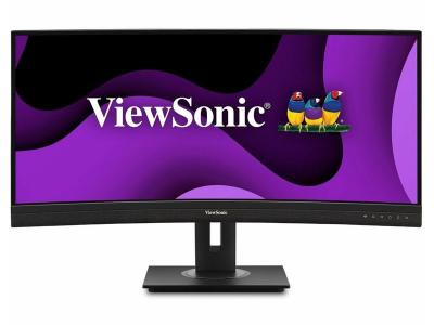 ViewSonic Ergonomic VG3456C - 34&quot; 21:9 Curved 1440p IPS Monitor with Built-In Docking, 100W USB-C, RJ45 - 400 cd/m&amp;#178;