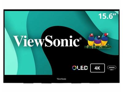 ViewSonic VX1655-4K-OLED - 15.6&quot; 4K UHD OLED Portable Monitor w/ 60W USB-C, mini HDMI, 100% DCI-P3 - 400 cd/m&amp;#178;