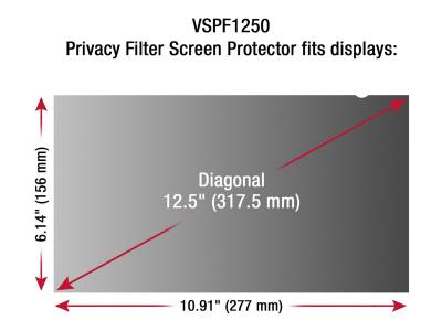 ViewSonic Privacy Screen Filter in Black - VSPF1250